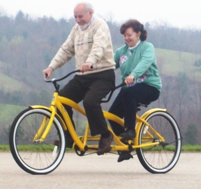 Abuelos on Double Bike