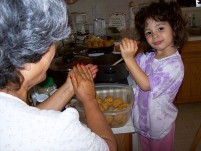 Sophia and Abuela Cooking